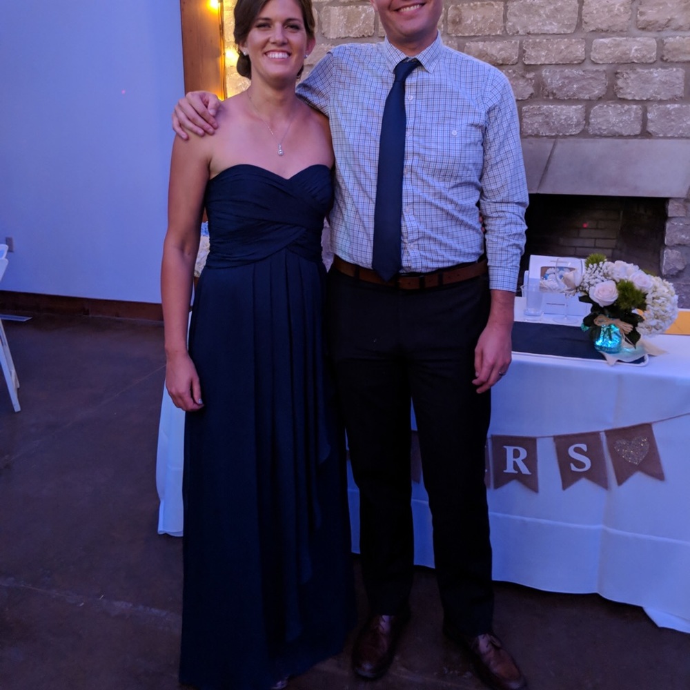 Navy blue bridesmaid dress